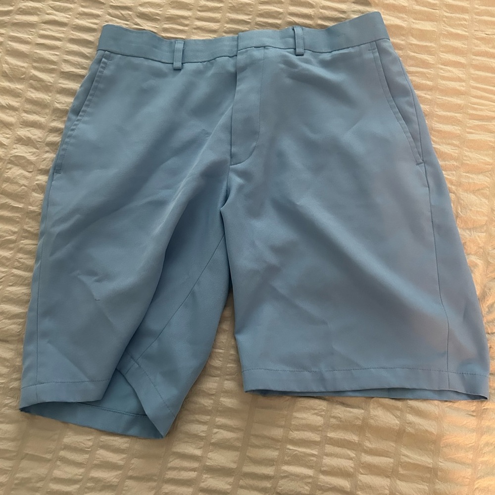 Louis Raphael Blue Flat Front Shorts golf